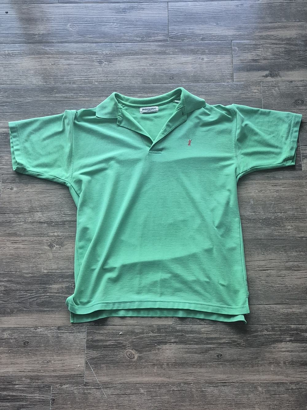 Men's Yves Saint Laurent (YSL) Green Polo (M)